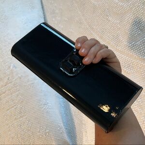 Lancôme Black Patent Leather Clutch
